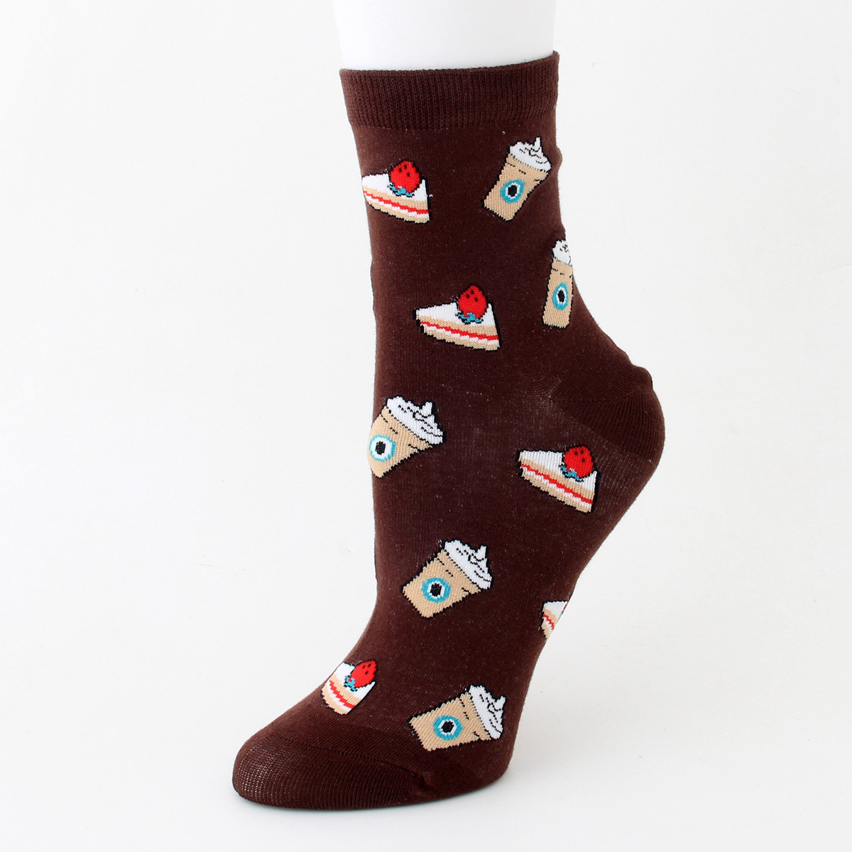 12 Pairs Cartoon Food Bread Cola Milk Socks Cute Japanese Fashion Pattern Socks  Bulk Wholesale